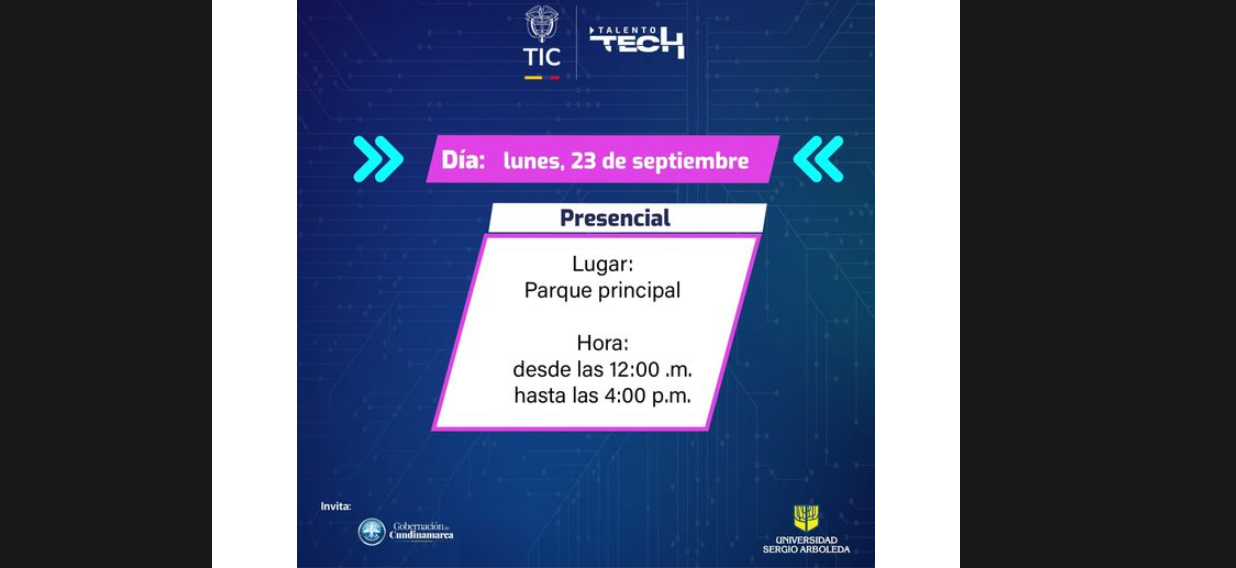 Jóvenes de Tocancipá invitados a la gran registratón del programa TalentoTech