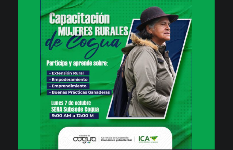 Cogua invita a las mujeres rurales a jornada de capacitación en emprendimiento y ganadería