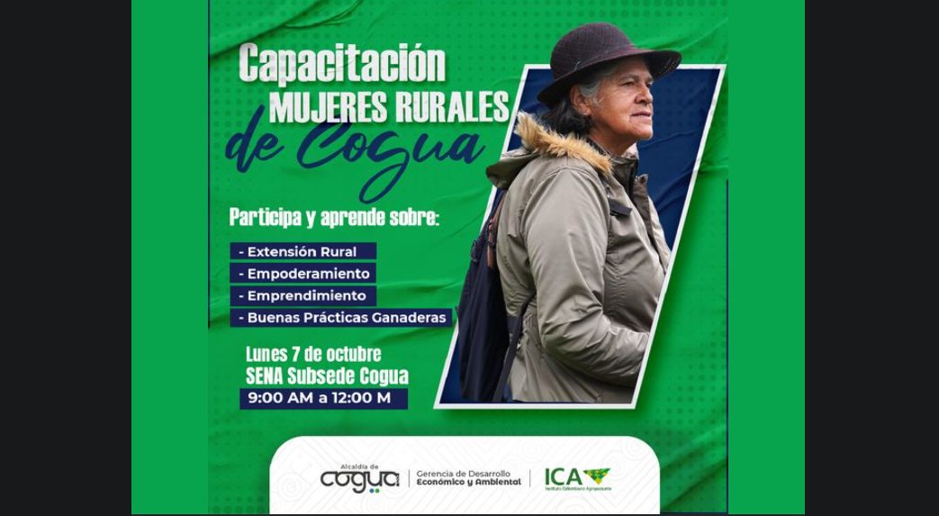 Cogua invita a las mujeres rurales a jornada de capacitación en emprendimiento y ganadería