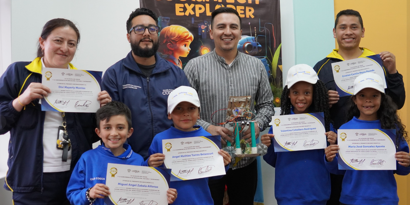 Niños de Cogua son reconocidos por su triunfo en el World Robot Olympiad