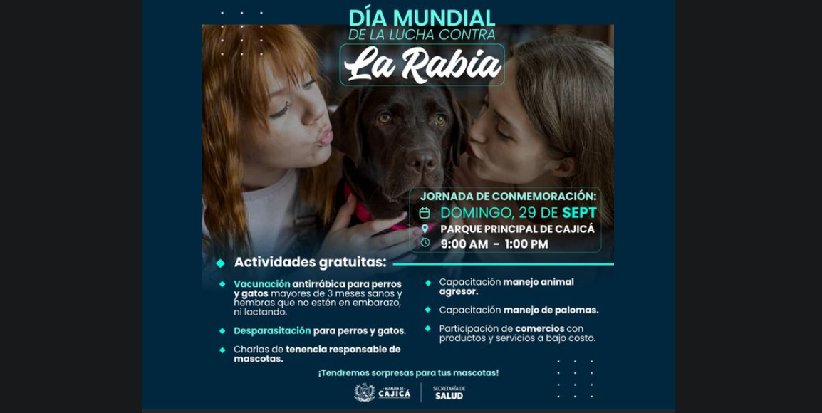 Cajicá celebra el Día Mundial de la Lucha contra la Rabia con una gran jornada para mascotas