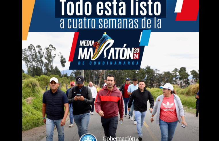 Gobernador de Cundinamarca y alcalde de Zipaquirá inspeccionan preparativos para la Media Maratón