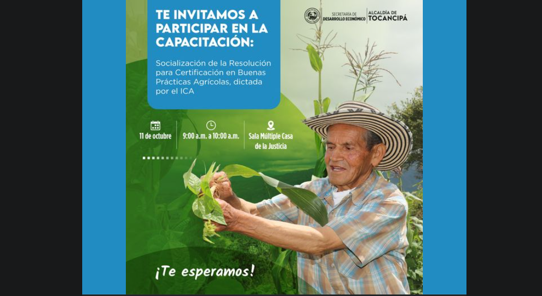 Capacitación en Buenas Prácticas Agrícolas para agricultores de la región