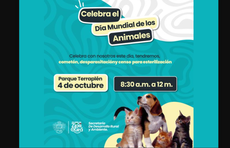 Zipaquirá Celebra el Día Mundial de los Animales con Actividades Especiales