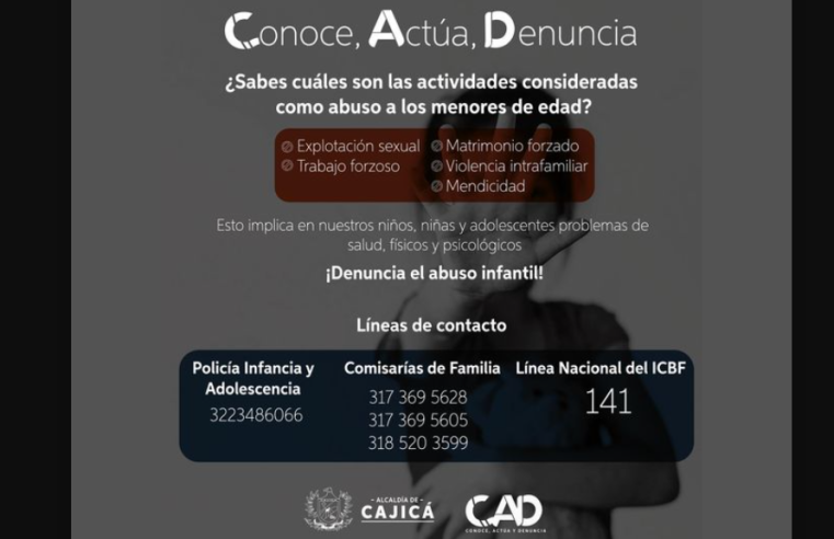 Campaña para Denunciar Actividades de Abuso y Trabajo Infantil en Cajicá