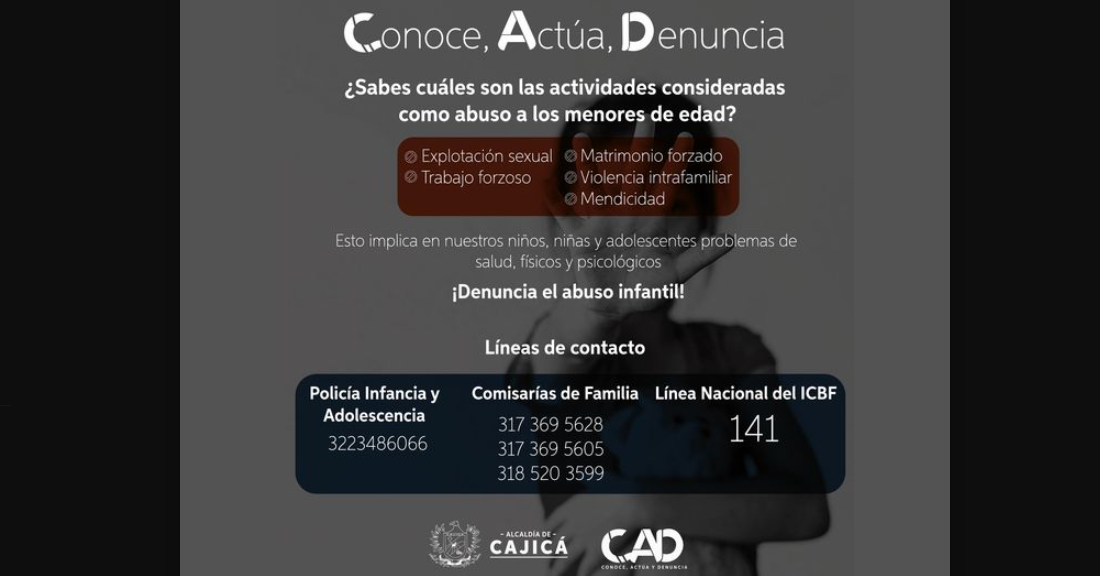 Campaña para Denunciar Actividades de Abuso y Trabajo Infantil en Cajicá