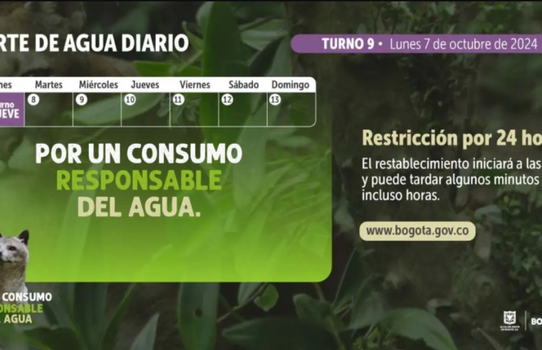 Anuncian Racionamiento de Agua en Gachancipá para el 7 de Octubre