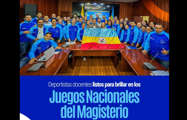 Entrega de bandera y uniformes a docentes deportistas de Cundinamarca