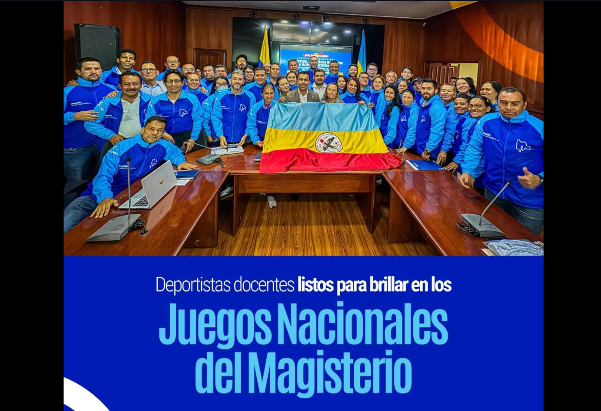 Entrega de bandera y uniformes a docentes deportistas de Cundinamarca