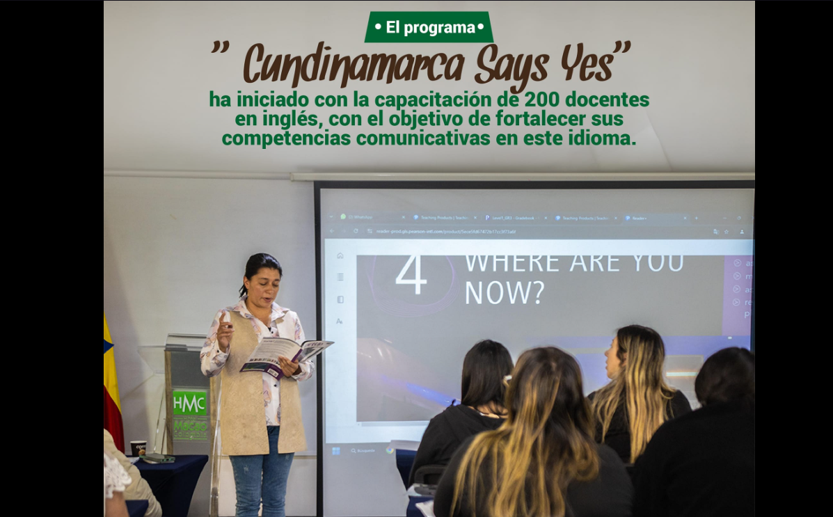 Inicia el programa “Cundinamarca Says Yes” con la capacitación de docentes en inglés