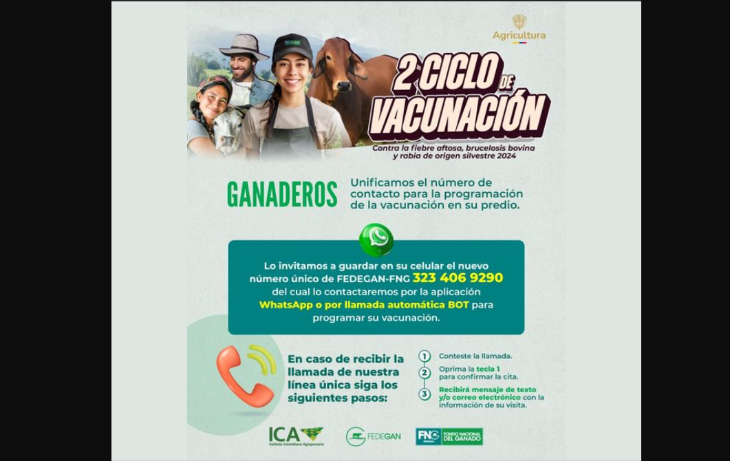 Inicia el segundo ciclo de vacunación 2024 para ganaderos