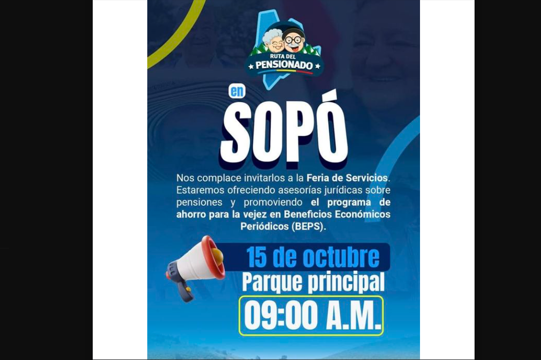 Gobernación de Cundinamarca brindará asesoría pensional en Sopó