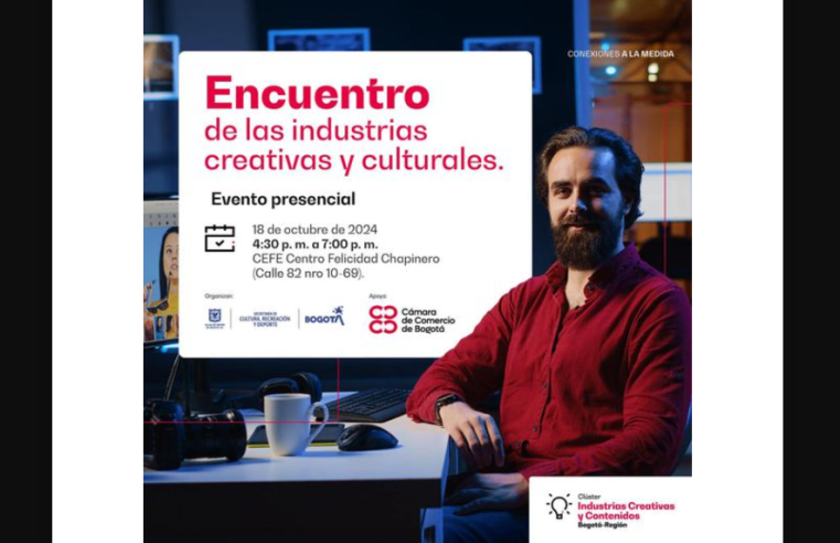 Encuentro cultural y creativo en Bogotá el 18 de octubre