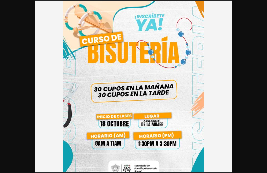 Invitan a taller de bisutería para fomentar la creatividad y el emprendimiento