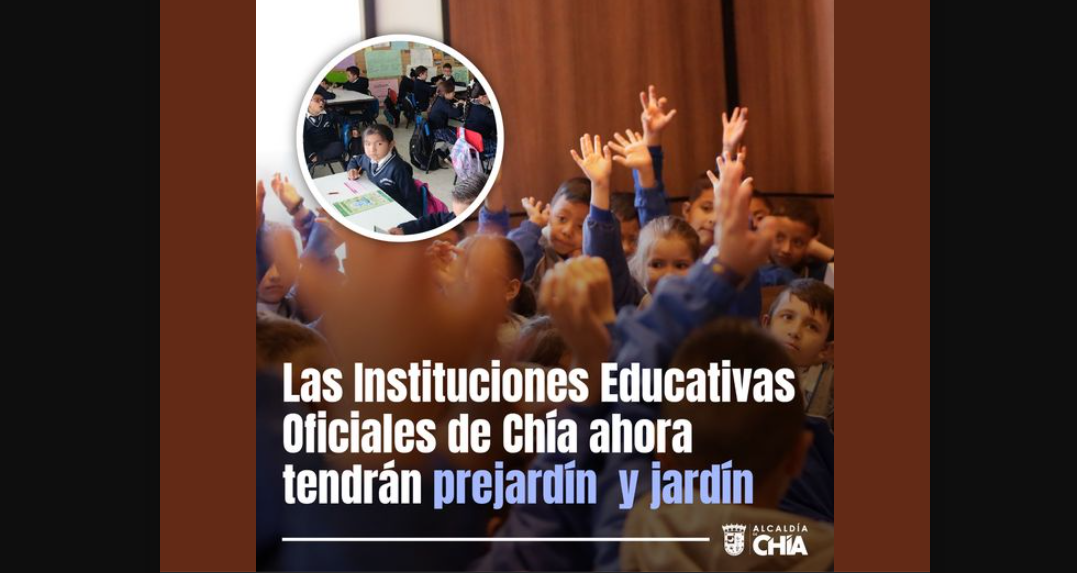 Chía abre matrículas para educación inicial en instituciones educativas oficiales