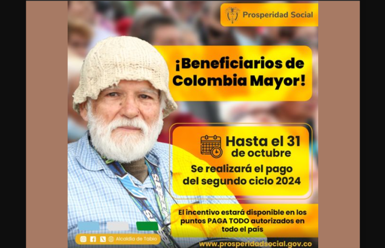 Convocatoria para adultos mayores: Reclamo del subsidio de Colombia Mayor