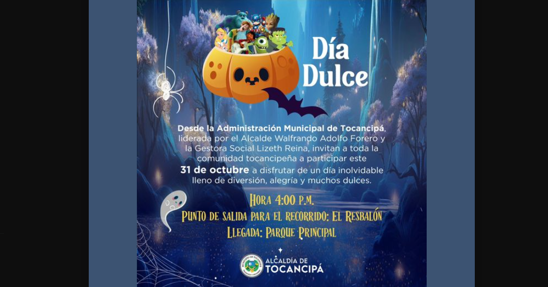 Celebración del Día Dulce en el Parque Principal de Tocancipá: Una Fiesta para Toda la Familia