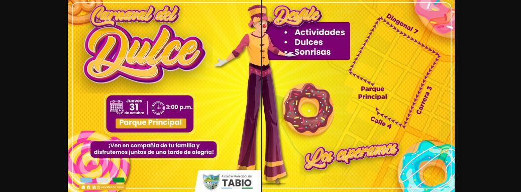 Carnaval del Dulce: Una Tarde de Disfraces, Dulces y Diversión en el Parque Principal de Tabio