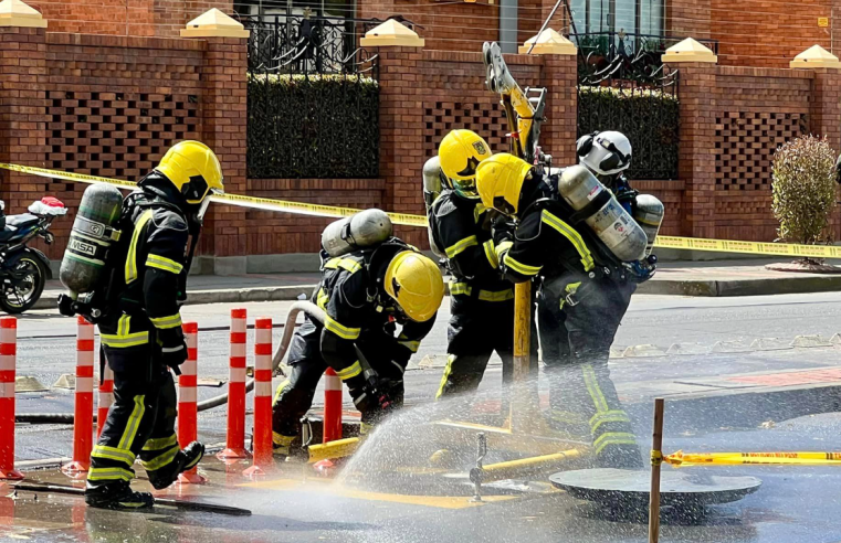 Simulacro de fuga de gas natural en Chía concluye con éxito