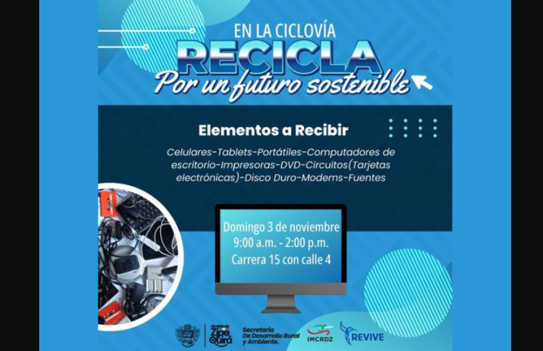 Invitan a Reciclar Electrónicos en la Ciclovía para un Futuro Sostenible