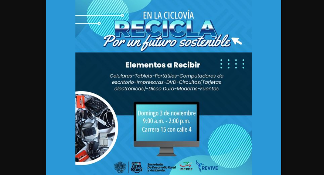 Invitan a Reciclar Electrónicos en la Ciclovía para un Futuro Sostenible