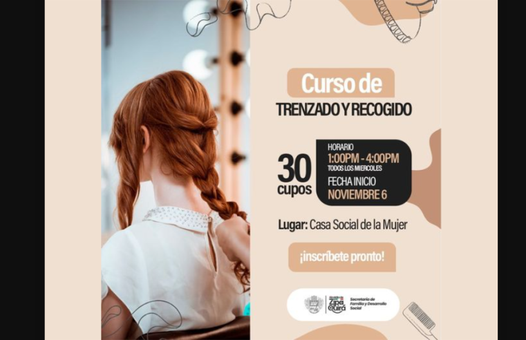 Curso de Trenzado y Recogido en la Casa Social de la Mujer