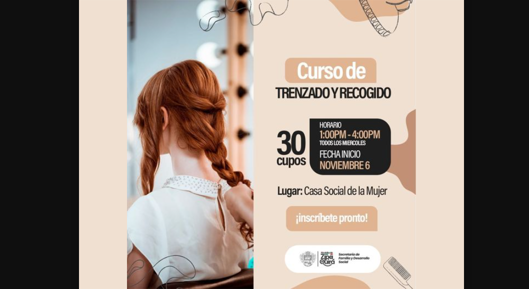 Curso de Trenzado y Recogido en la Casa Social de la Mujer