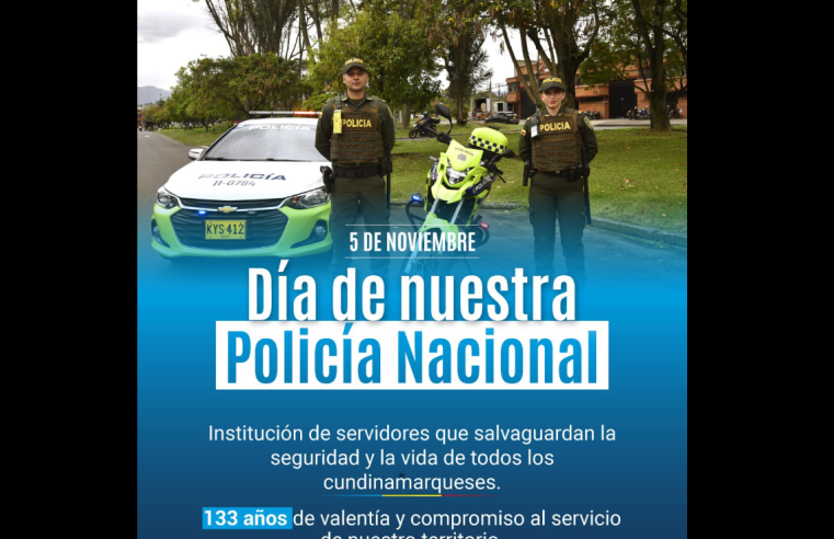 Cundinamarca celebra 133 años de servicio de la Policía Nacional