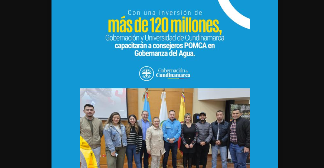 Gobernación y Universidad de Cundinamarca lanzan diplomado para fortalecer la gobernanza del recurso hídrico