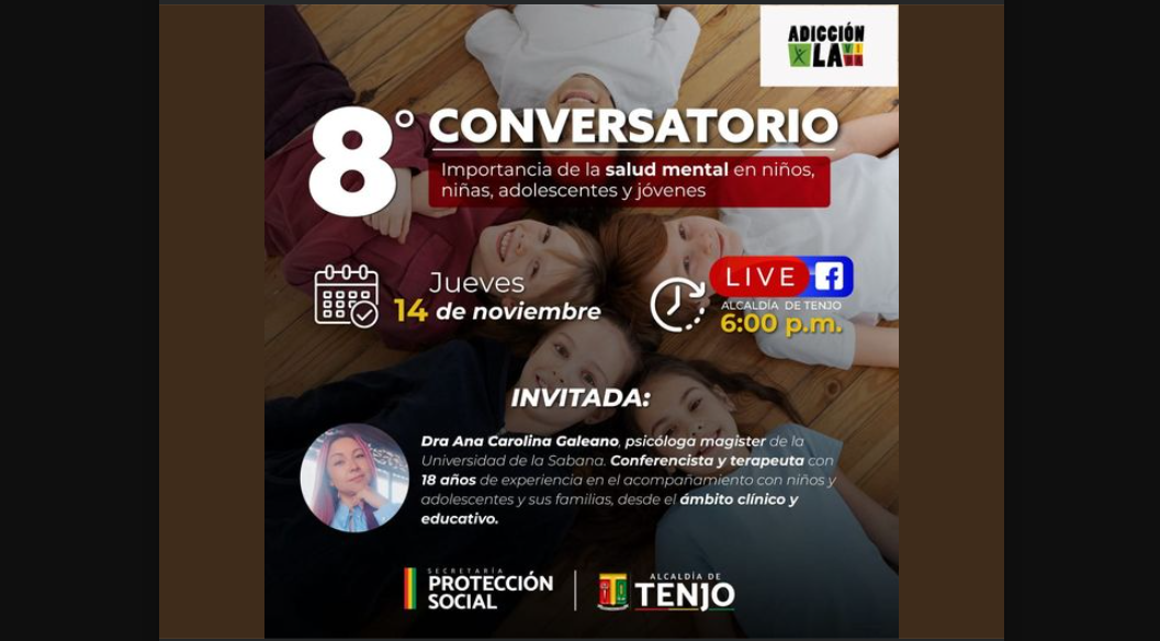 Conversatorio sobre salud mental para jóvenes será transmitido en vivo