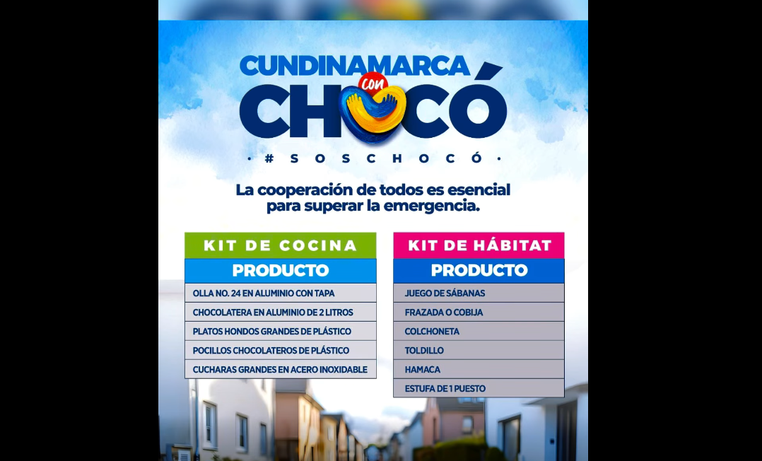 Nemocón se une a la campaña solidaria “Cundinamarca con Chocó” + Video