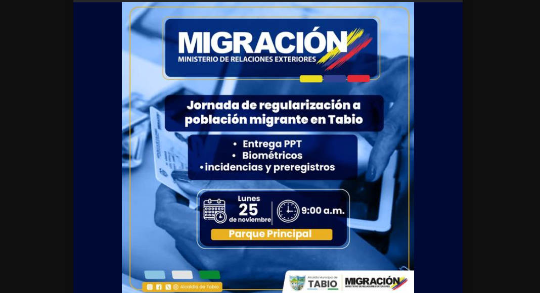 Tabio realiza jornada de regularización para población migrante