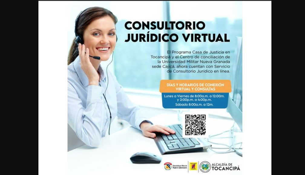 Tocancipá estrena Consultorio Jurídico Virtual en alianza con la Universidad Militar