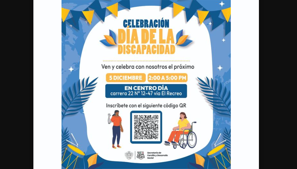 Zipaquirá Invita a Celebrar el Día de la Discapacidad con una Fiesta Inclusiva