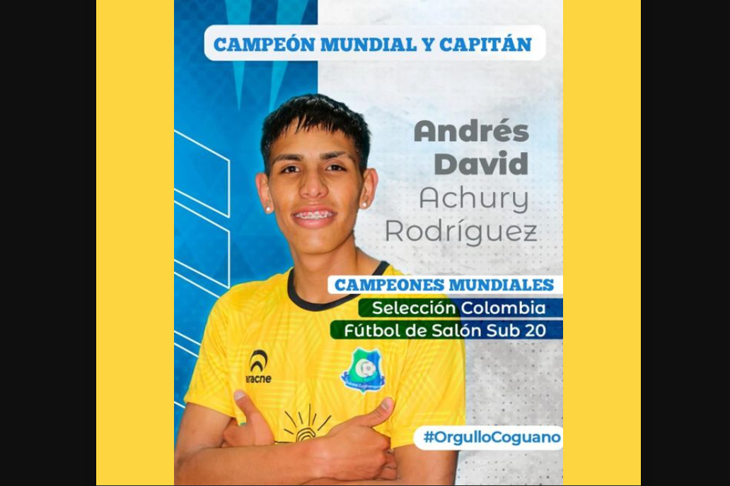 Andrés David Achury, Campeón Mundial Sub-20 de Fútbol de Salón en Cataluña 2024