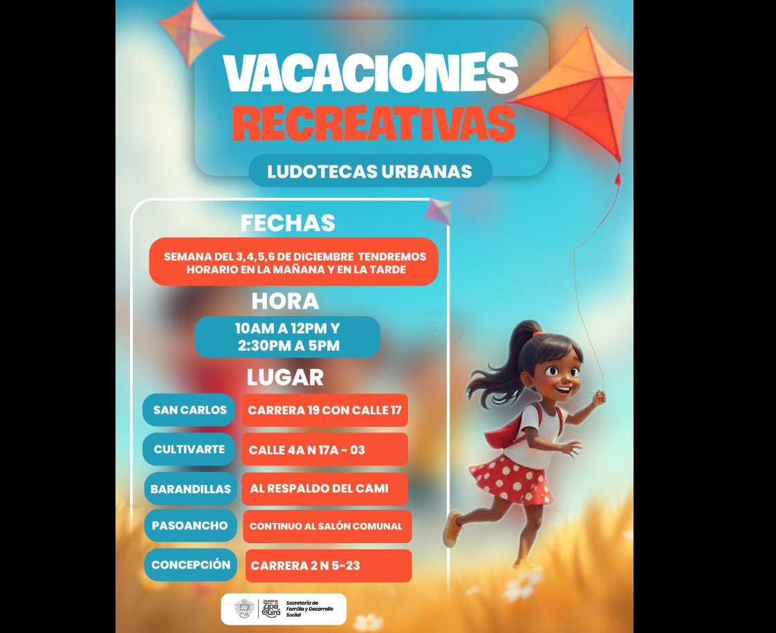 Anuncian fechas y lugares para las Vacaciones Recreativas en Ludotecas Urbanas