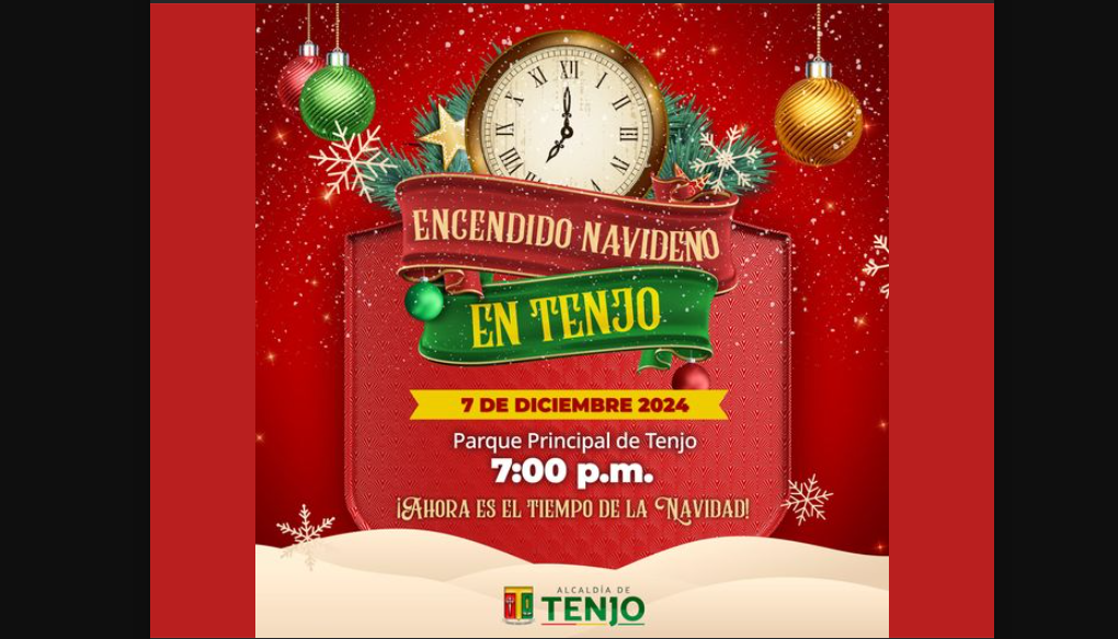 Tenjo da inicio a la Navidad con el tradicional encendido de luces