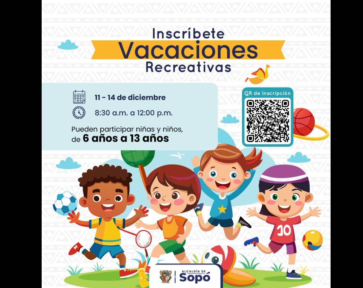 Sopó se prepara para las Vacaciones Recreativas con actividades para todos