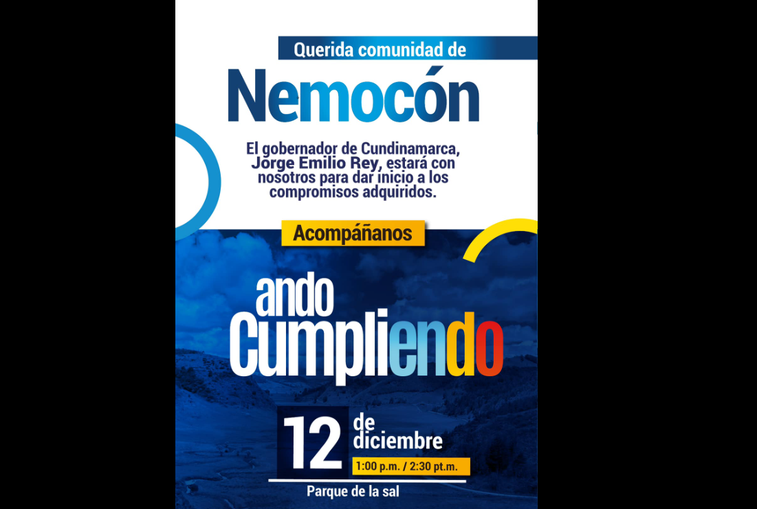 Nemocón recibe la visita del gobernador en la gira “Ando Cumpliendo”