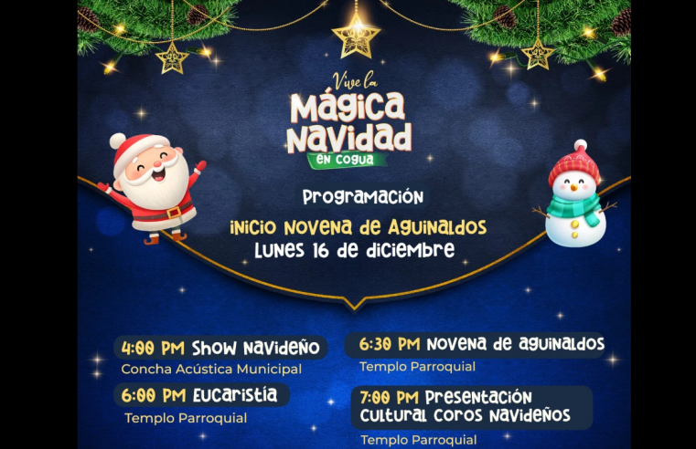 Cogua da inicio a la Mágica Navidad con las Novenas de Aguinaldos