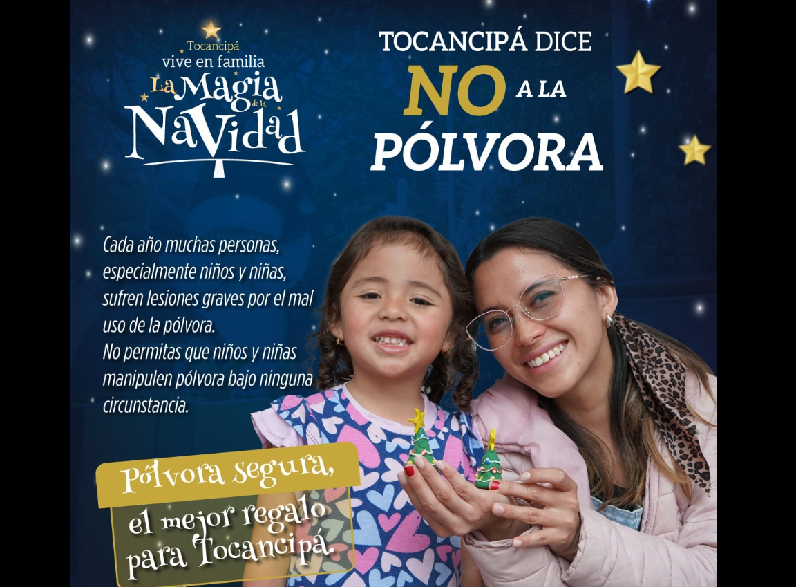 Tocancipá invita a vivir la magia de la Navidad en familia y sin pólvora