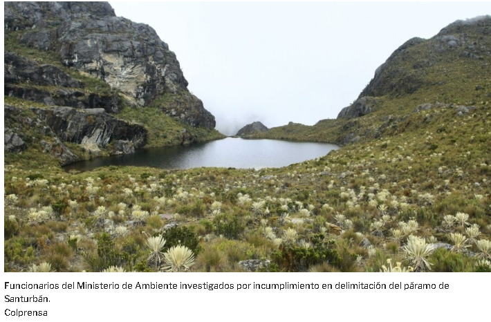 Procuraduría abre indagación contra funcionarios del MinAmbiente por no delimitar el páramo de Santurbán