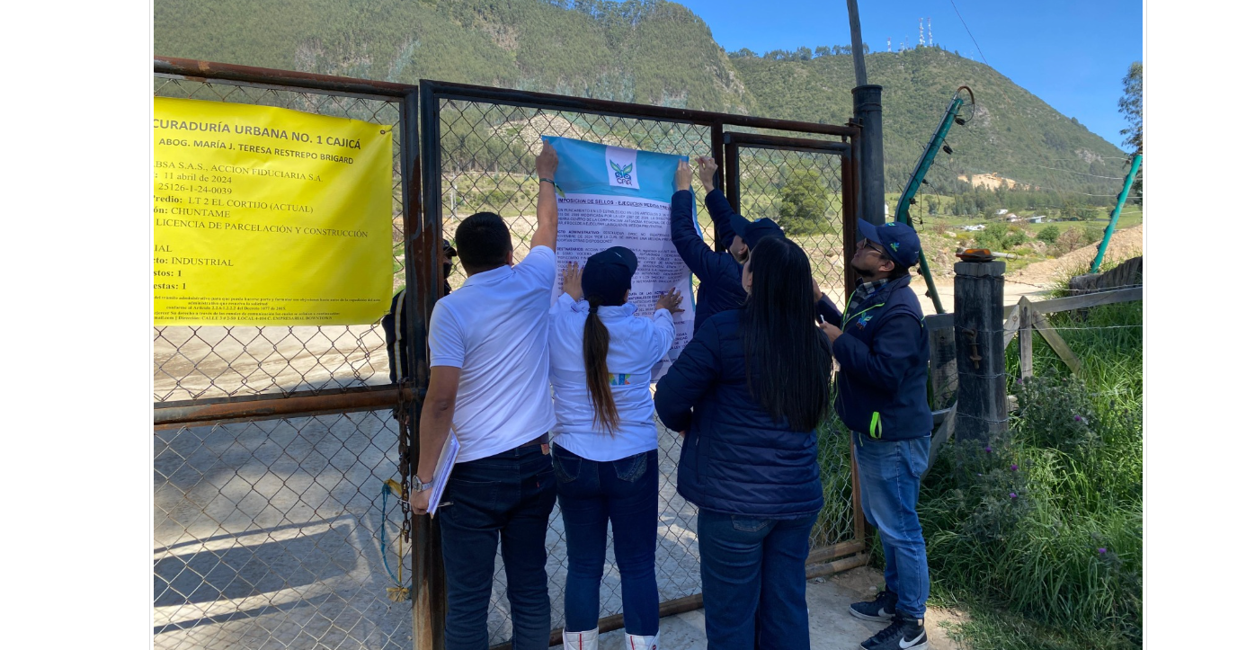 CAR ordena suspensión de actividades de explotación del suelo en Cajicá por afectación ambiental