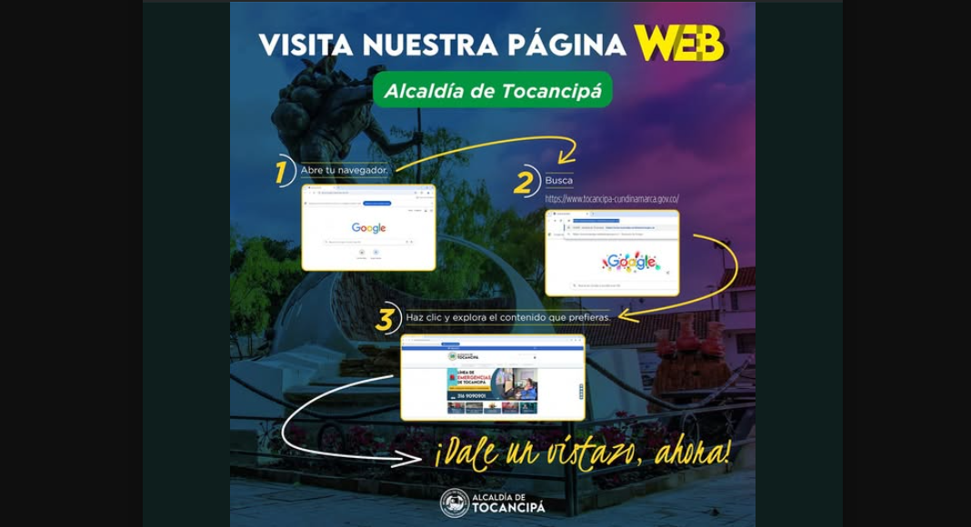 La Alcaldía de Tocancipá invita a la comunidad a explorar su página web oficial