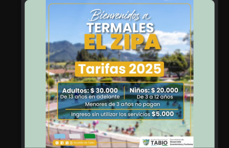 Termales El Zipa da la bienvenida al 2025 con nuevas tarifas y horarios