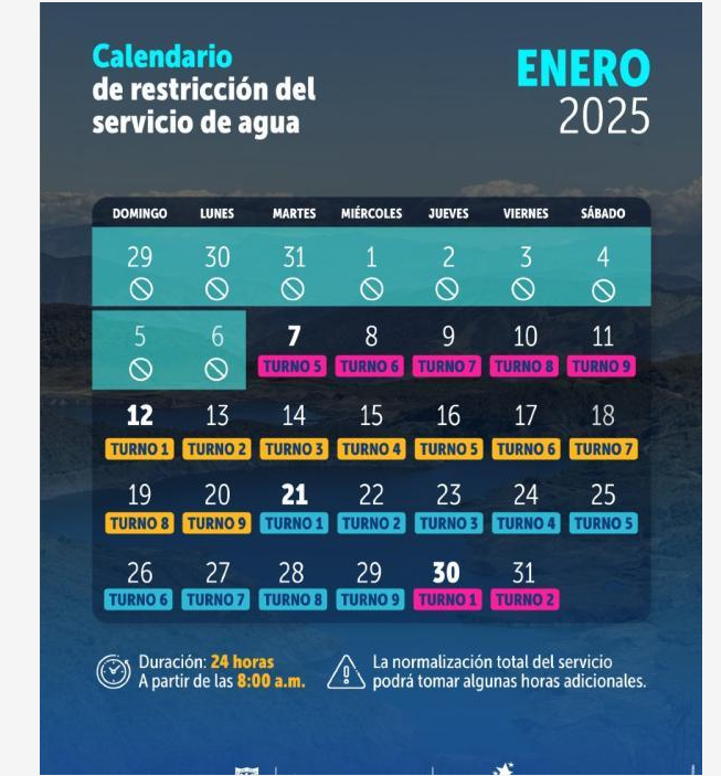 Reanudan esquema de racionamiento de agua en Bogotá y municipios aledaños tras periodo sin restricciones