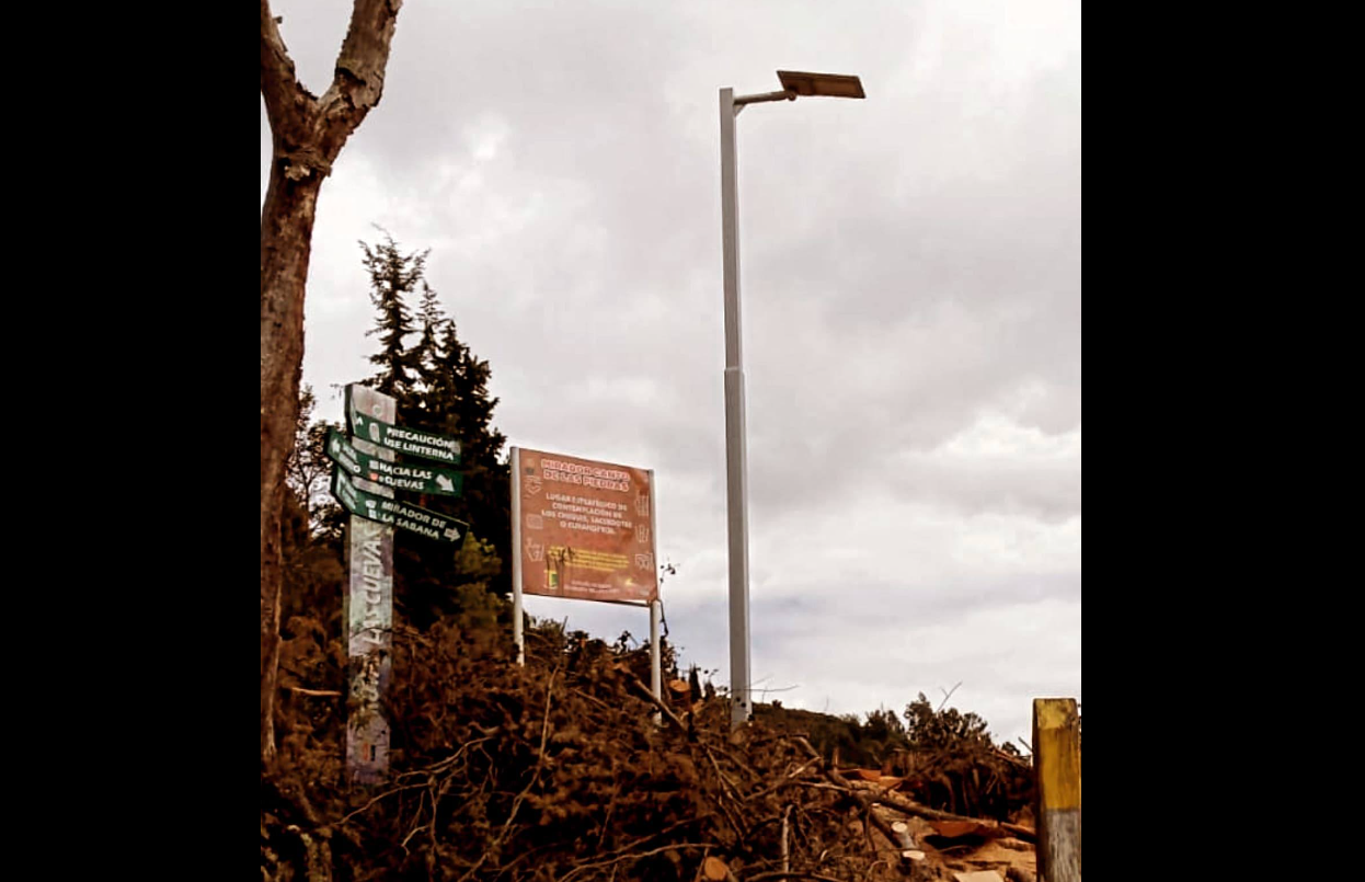 Tenjo mejora su infraestructura turística con iluminación LED en Las Cuevas