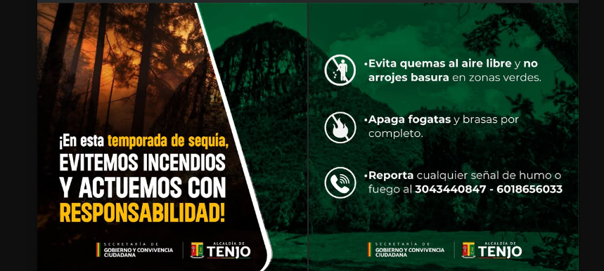 Recomendaciones para prevenir incendios forestales durante la sequía