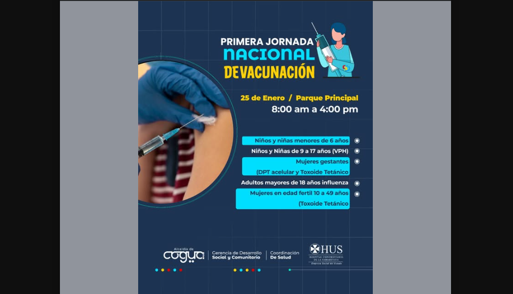 Primera Jornada Nacional de |Vacunación|: una invitación a cuidar tu |salud|