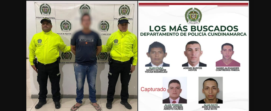 Capturado alias “Porrón”, uno de los |delincuentes| más buscados de |Cundinamarca|